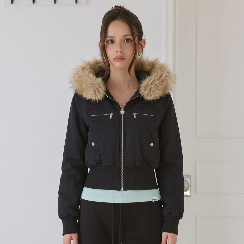 로제프란츠 퍼 트림 패디드 점퍼 [블랙](Rosefrantz Fur-Trimmed Padded Jumper [Black]) - 2