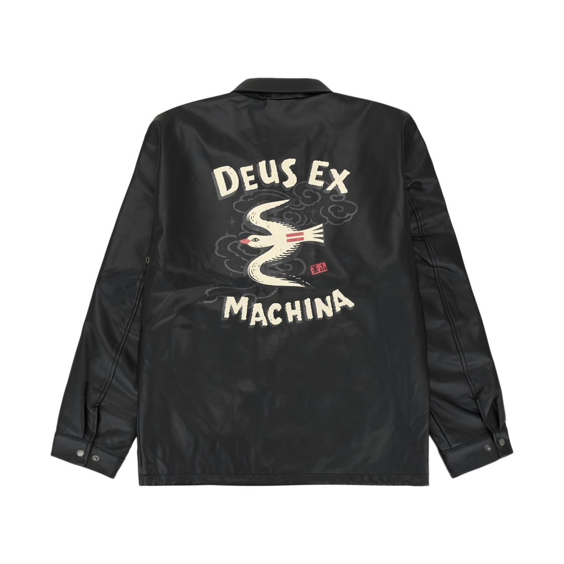 D263UZK092-099 Deus Ex Machina Busan Exclusive Leather Jacket Black