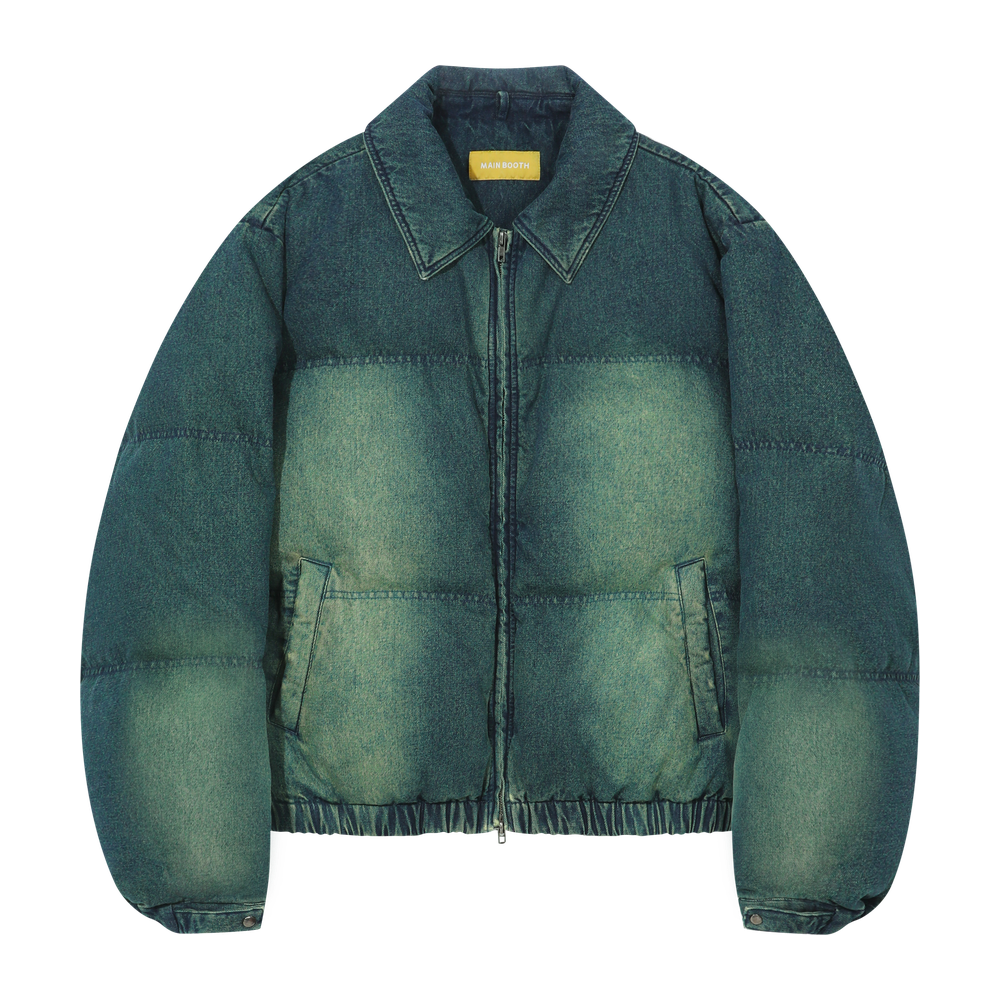 메인부스 빈티지 데님 푸퍼 자켓 블루(MAINBOOTH Vintage Denim Puffer Jacket BLUE) - 1