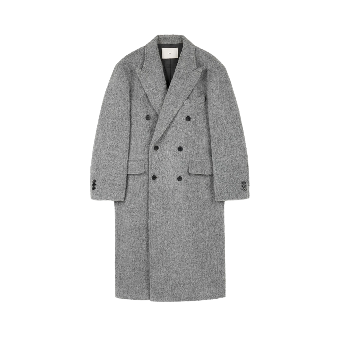 TNCO6F106G2_W TNGT W Alpaca Oversized Double Coat Light Grey