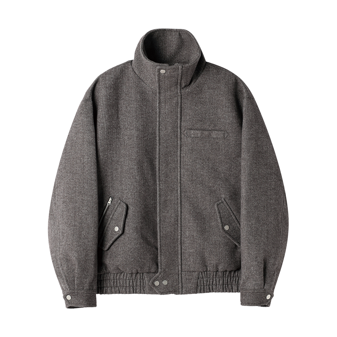 VH2GFUB962APP Thevinylhouse Herringbone High Neck Jacket Purple