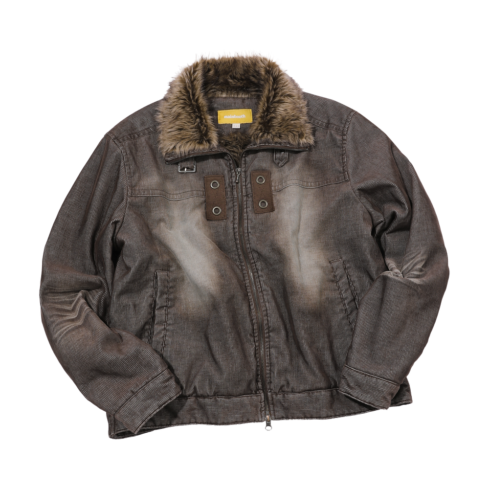 메인부스 울프 코듀로이 퍼 자켓 브라운(MAINBOOTH Wolf Corduroy Fur Jacket BROWN)