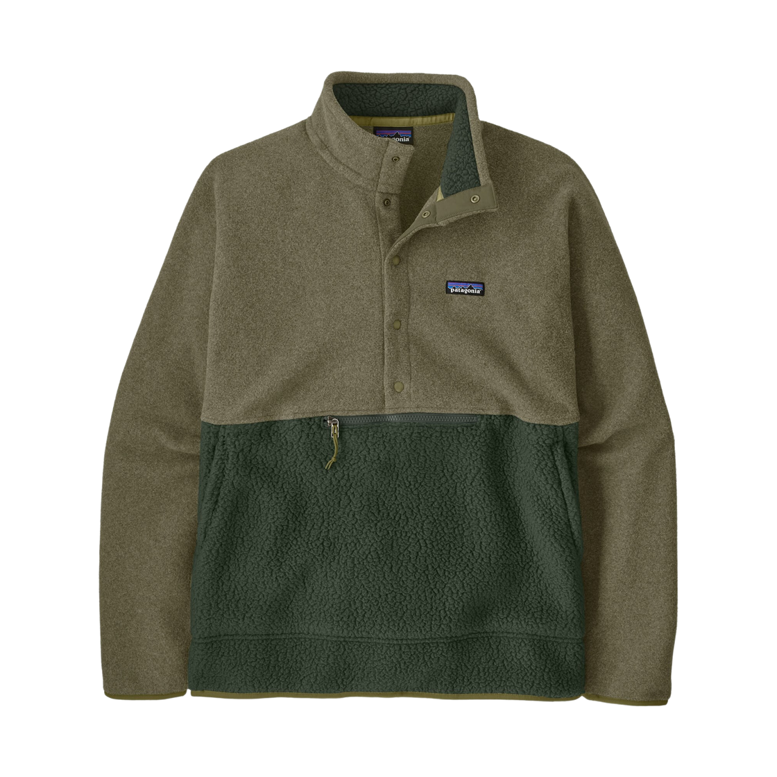 23205-OLGG Patagonia Retro Pile Half-Snap Fleece Pullover Old Growth Green