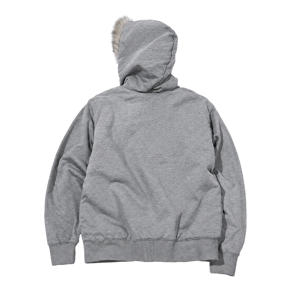 메인부스 USA 사시코 퍼 후드 집업 그레이(MAINBOOTH USA Sashiko Fur Hood Zip-up GRAY) - 2