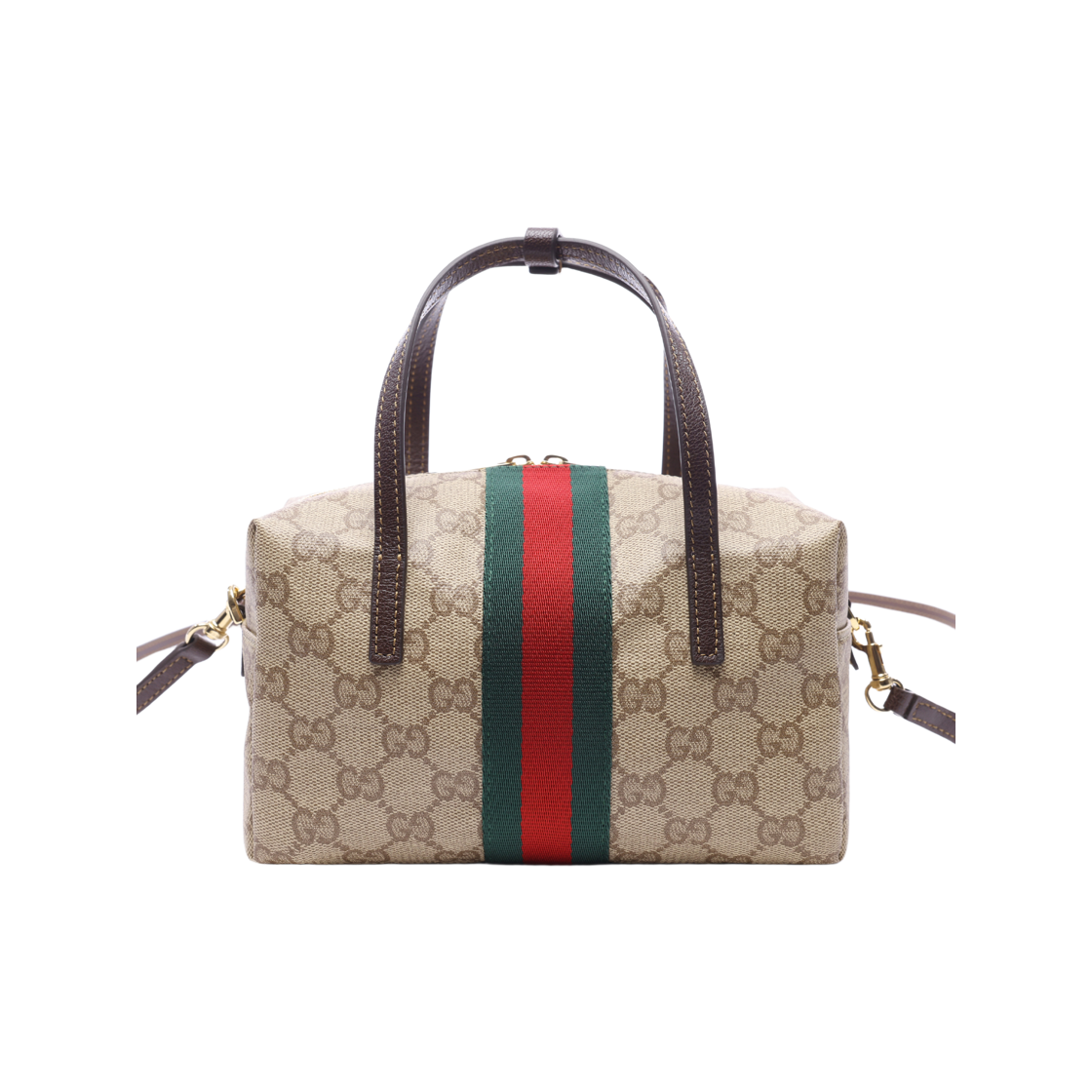 876057 FAF8R 8547 26F [15% 쿠폰] Gucci Web Mini Boston Bag Sand Brown