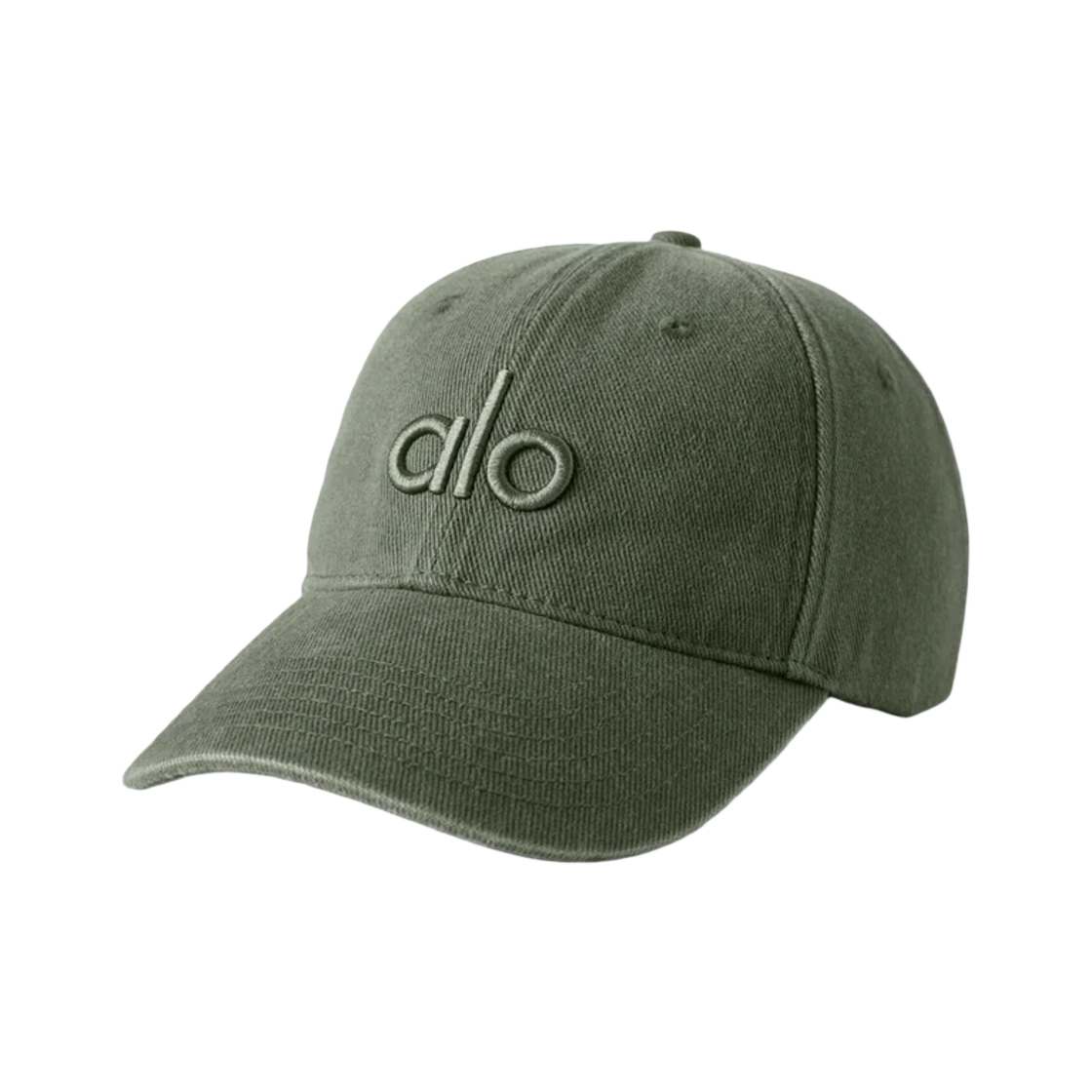 A0497U Alo Yoga Washed Off Duty Cap Bamboo Green Wash
