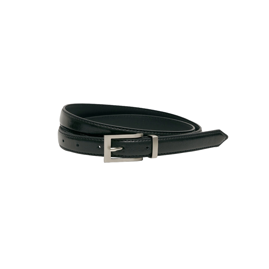TNBE6F101SV TNGT Square Buckle Leather Belt Silver