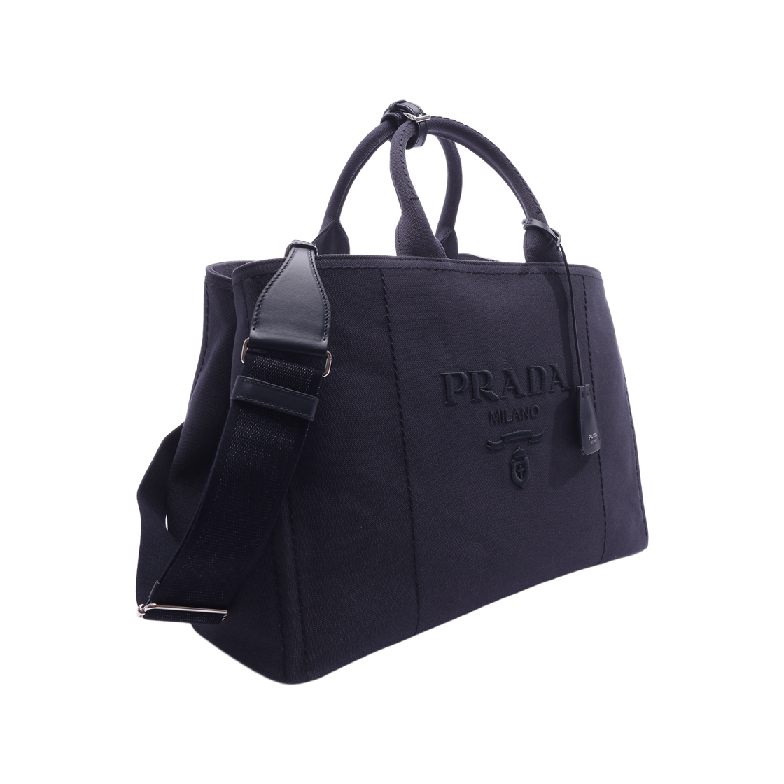 [15% 쿠폰] 프라다 캔버스 토트백 발틱 블루([15% 쿠폰] Prada Canvas Tote Bag Baltic Blue) - 3