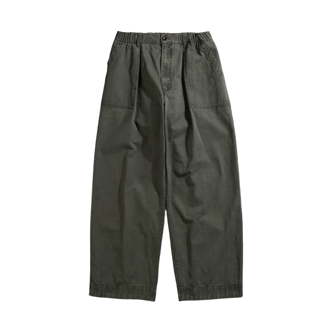 GW2CPT04-ov Guernsey Woollens Cotton Fatigue Banding Pants Olive