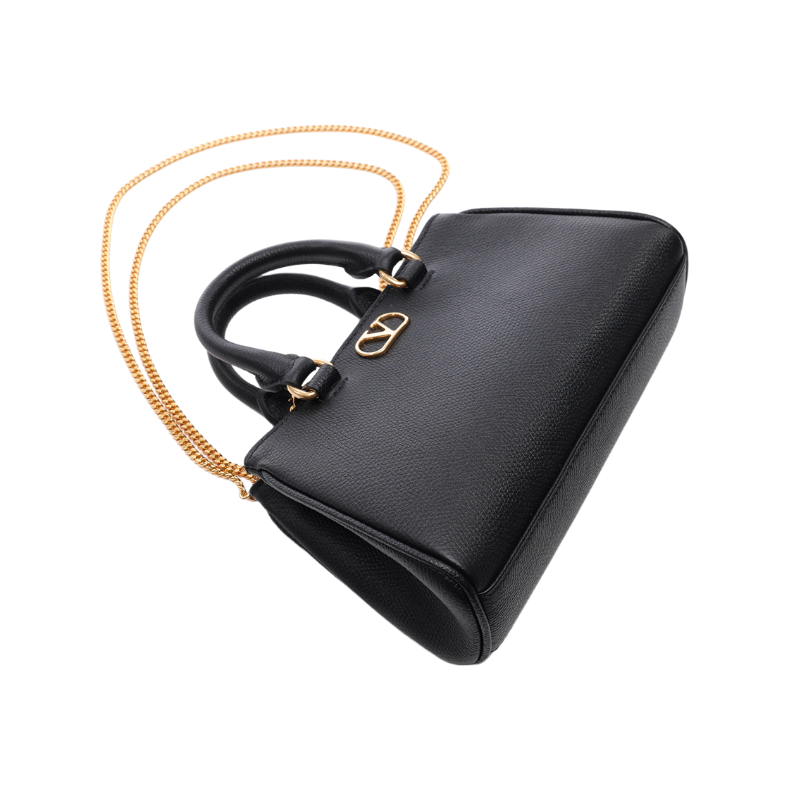 [15% 쿠폰] 발렌티노 브이로고 시그니처 레더 토트백 블랙 골드([15% 쿠폰] Valentino Vlogo Signature Leather Tote Bag Black Gold) - 5