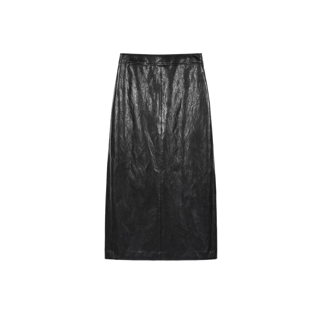 TNSK6F303BK TNGT W Faux Leather Maxi Skirt Washed Black