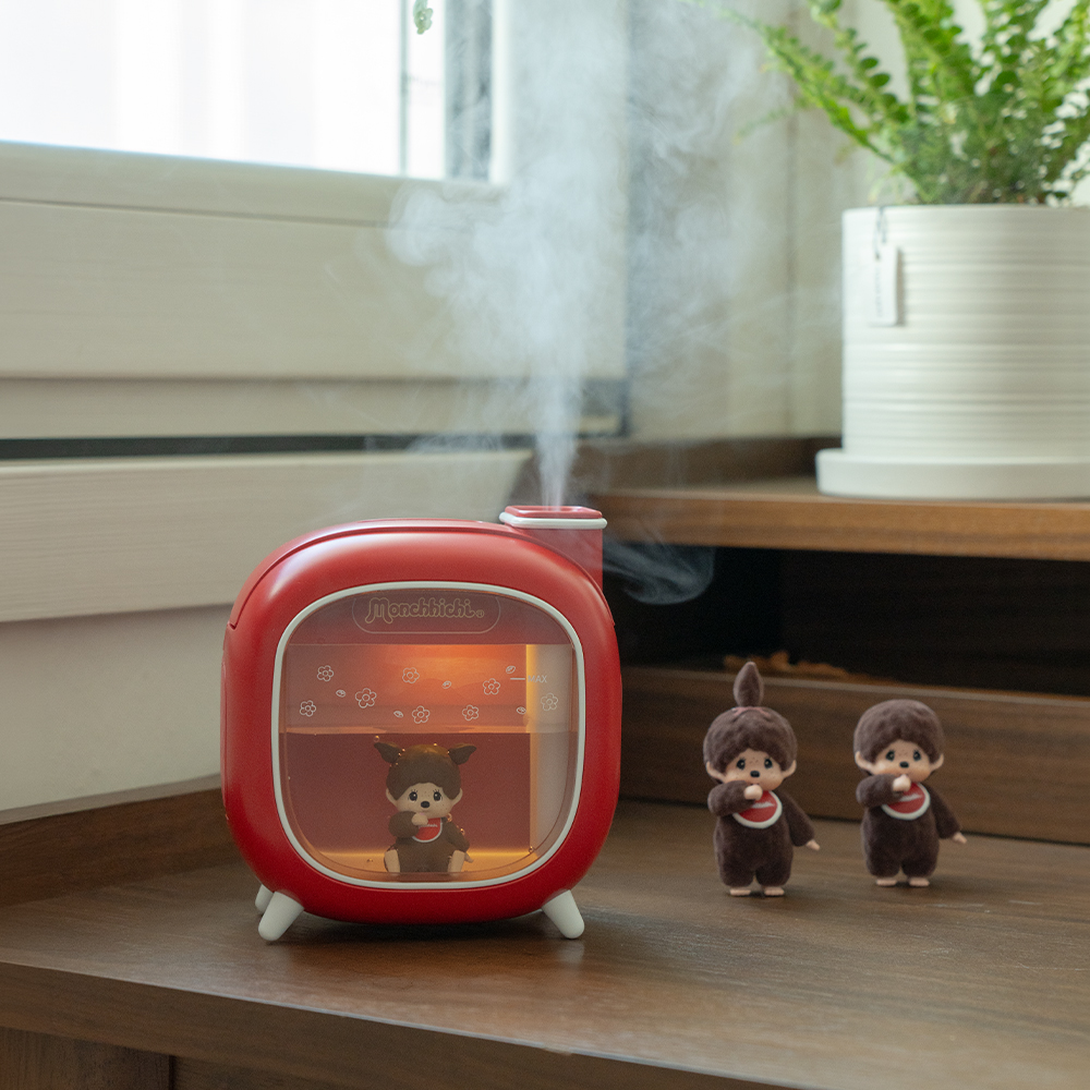 로이체 몬치치 피규어 LED 무드등 충전식 저소음 듀얼 초음파 가습기(Royche Monchhichi Figure LED Mood Light Rechargeable Low Noise Dual Ultrasonic Humidifier) - 3