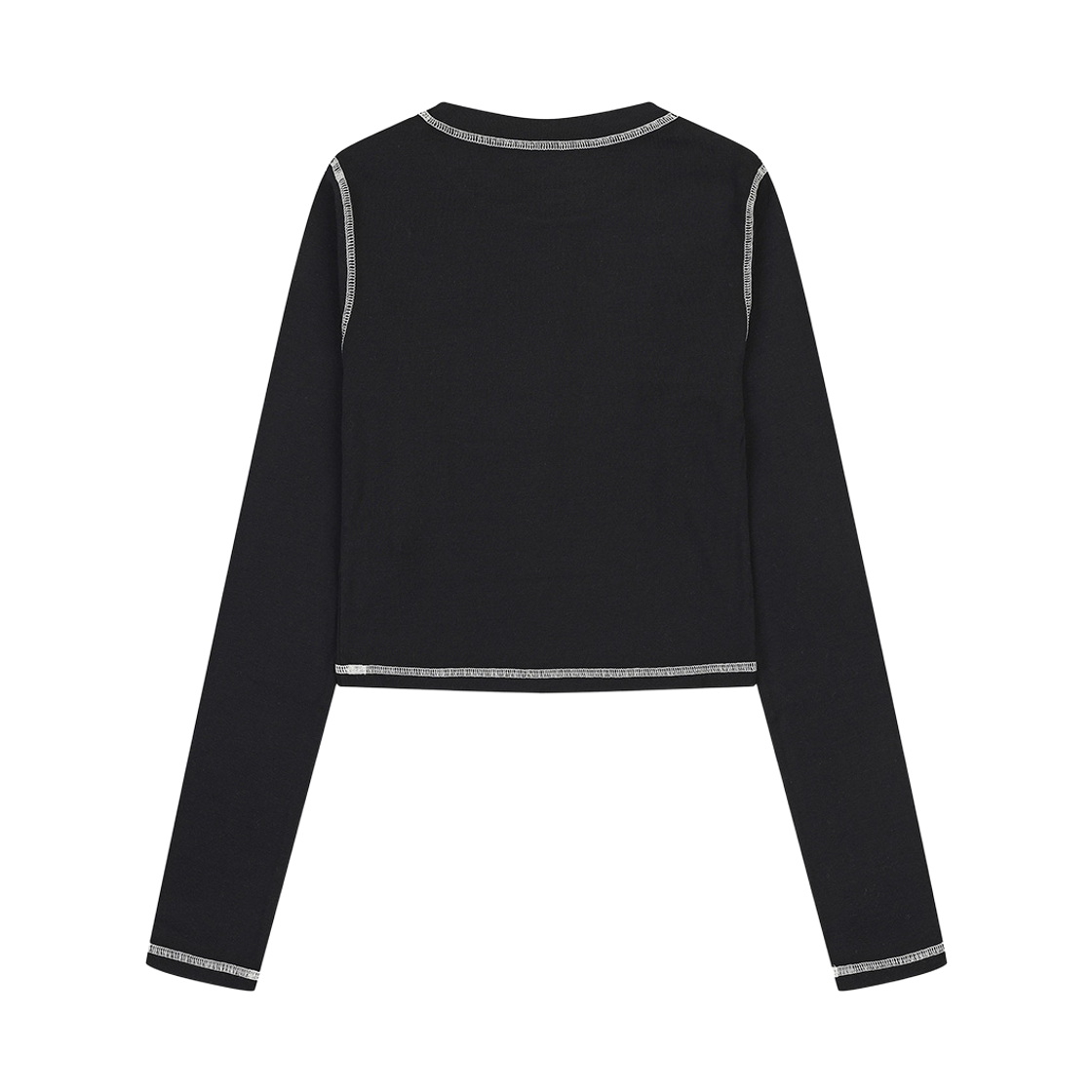 피어 엑스걸 올드 잉글리시 롱 슬리브 베이비 티 블랙(PEER X-girl Old English L/S Baby Tee Black) - 2