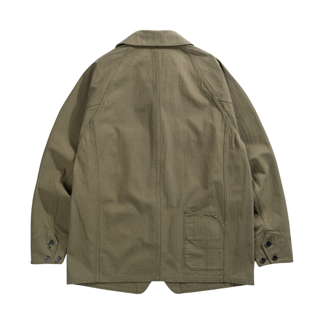 건지울른스 HBT 커버올 자켓 올리브(Guernsey Woollens HBT Coverall Jacket Olive) - 2