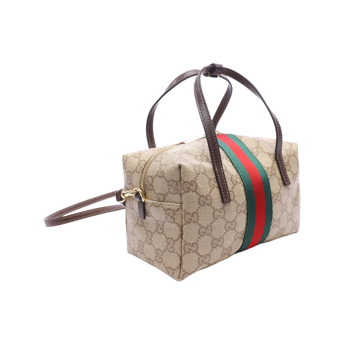 [15% 쿠폰] 구찌 웹 미니 보스턴 백 샌드 브라운([15% 쿠폰] Gucci Web Mini Boston Bag Sand Brown) - 3