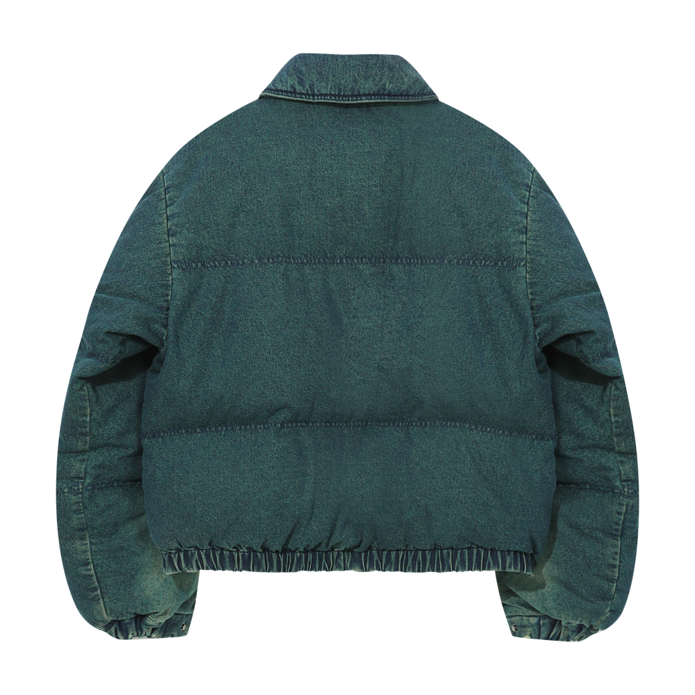 메인부스 빈티지 데님 푸퍼 자켓 블루(MAINBOOTH Vintage Denim Puffer Jacket BLUE) - 2