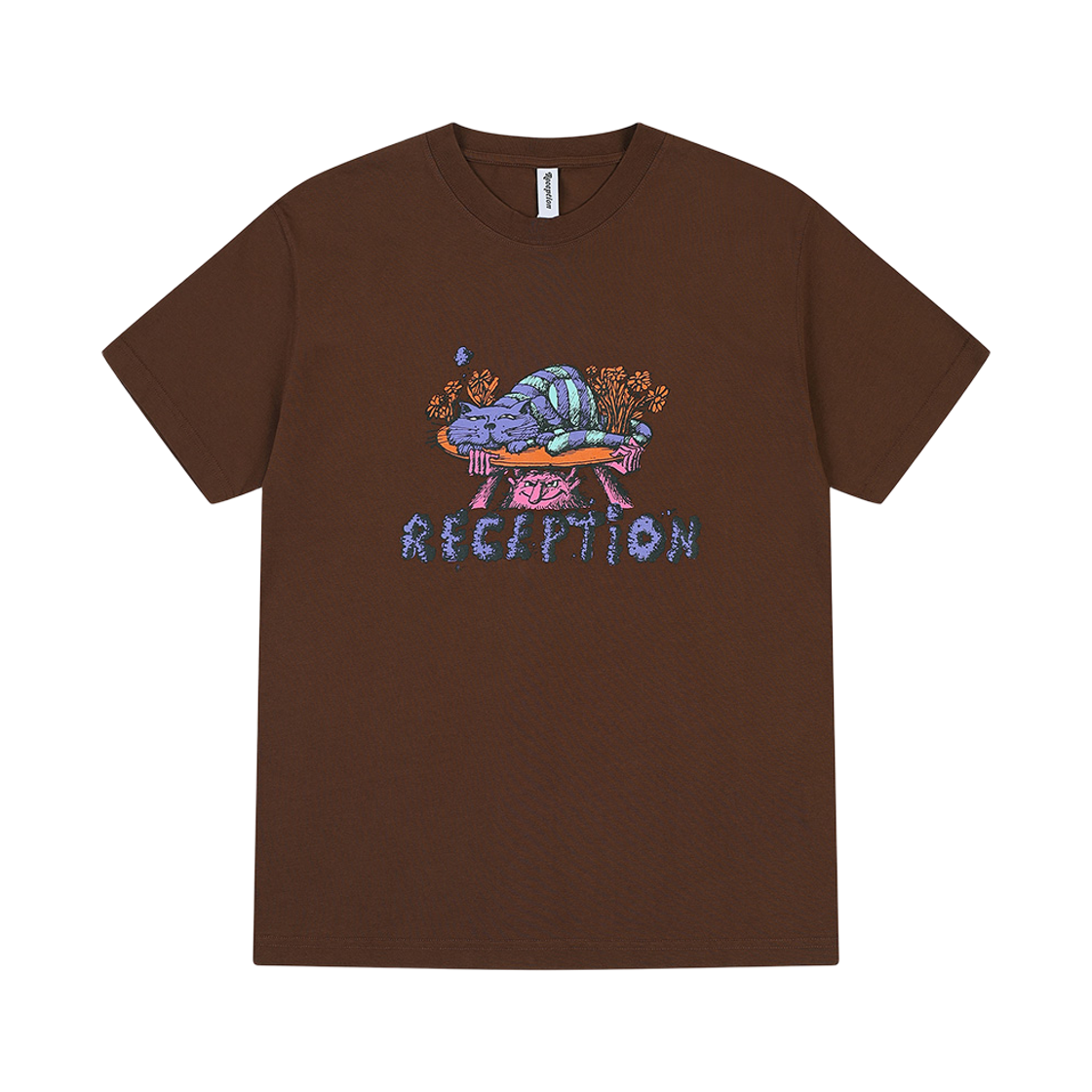 RN4CTT0008BR PEER Reciption SS Tee Creepy Cotton Single Jersey Choco Brown