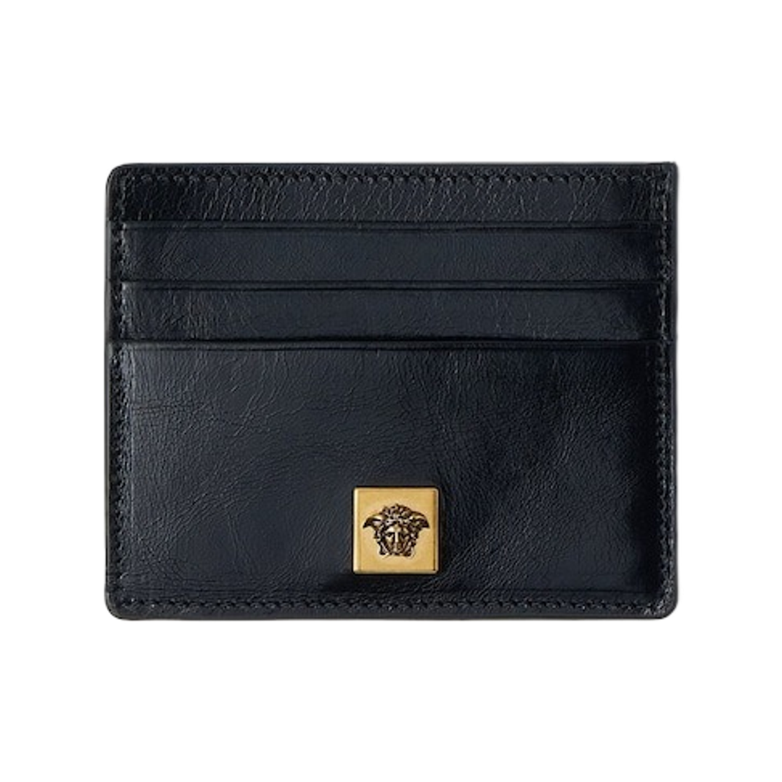 1011452-1A18568-1B55J Versace Severine Leather Card Holder Black