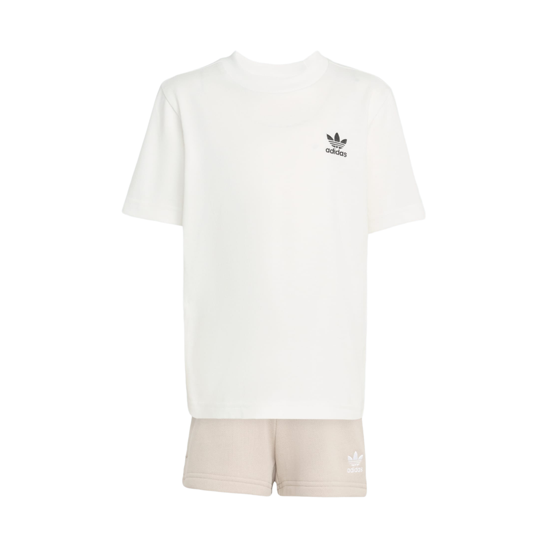 KE2342 (Kids) Adidas Shorts T-Shirt Set Stone Khaki - KR Sizing