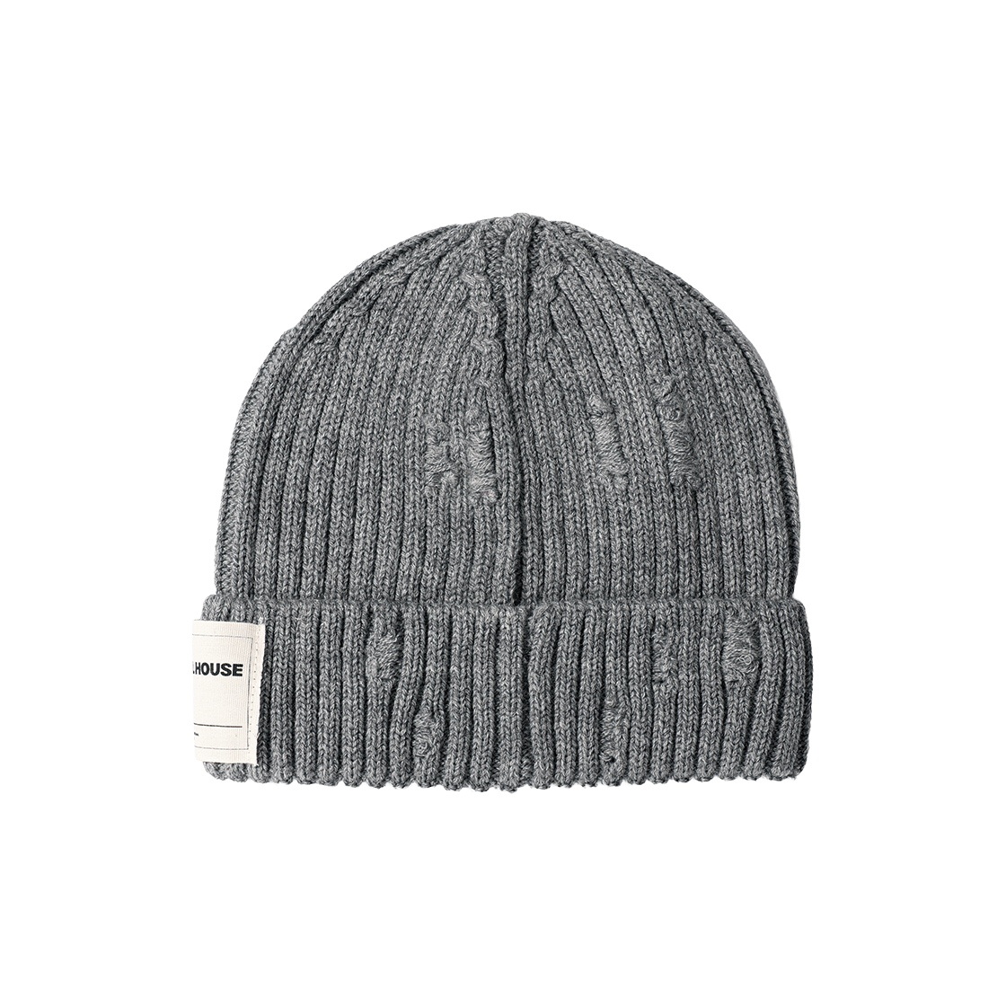 더바이닐하우스 데미지 니트 비니 그레이(Thevinylhouse Damage Knit Beanie Grey) - 2
