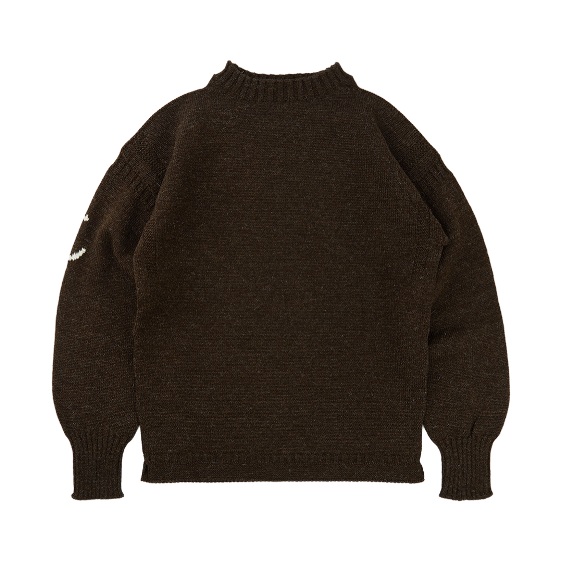 건지울른스 피셔맨 홀가먼트 스웨터 다크 브라운(Guernsey Woollens Fisherman Wholegarment Sweater Dark Brown) - 2