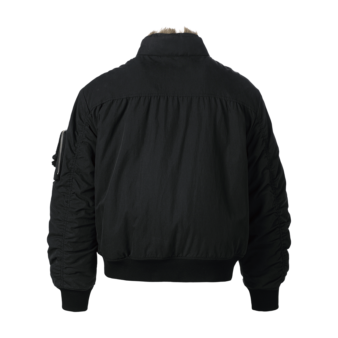 더바이닐하우스 유틸리티 퍼 봄버 자켓 블랙(Thevinylhouse Utility Fur Bomber Jacket Black) - 3