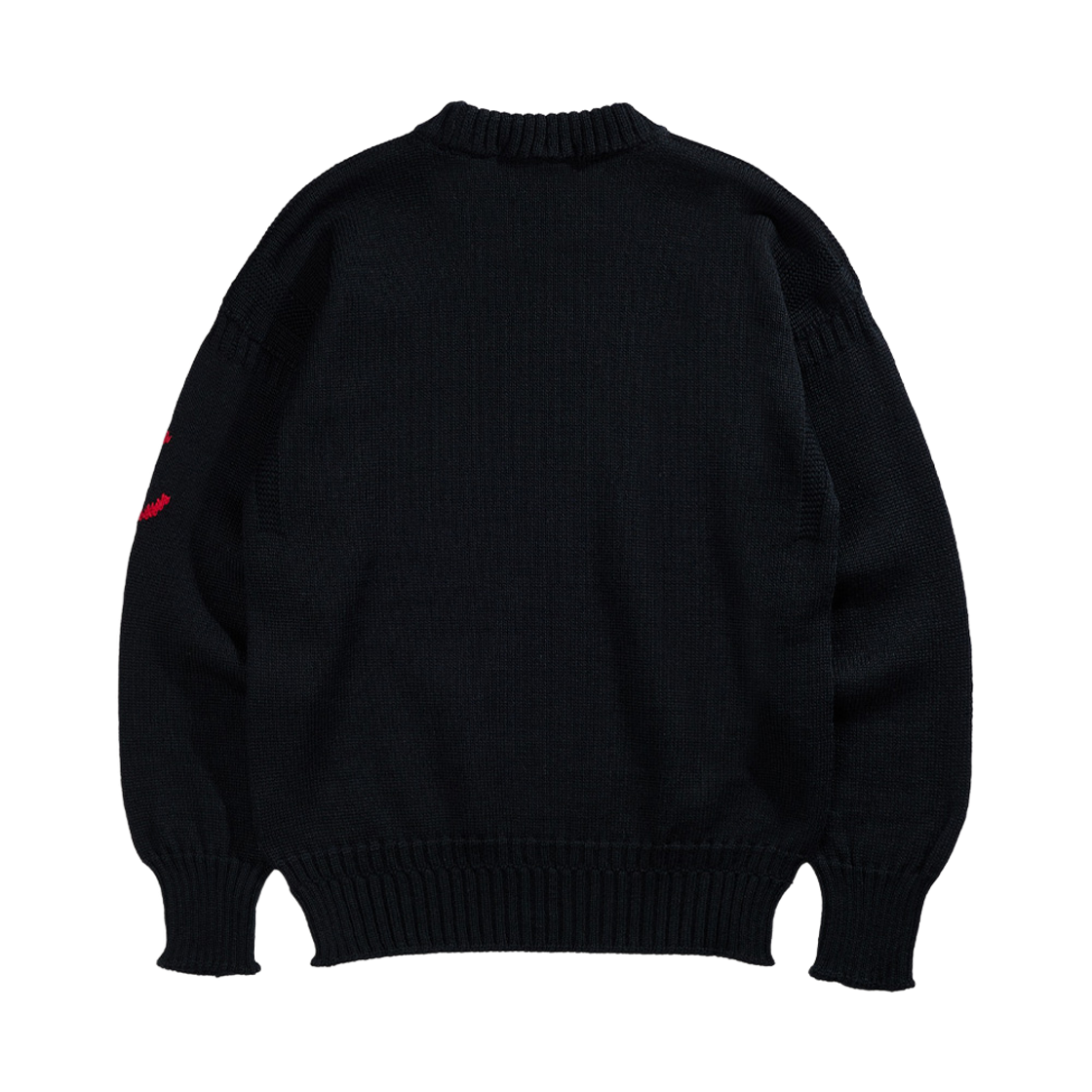 건지울른스 크루넥 홀가먼트 스웨터 블랙(Guernsey Woollens Crewneck Wholegarment Sweater Black) - 2