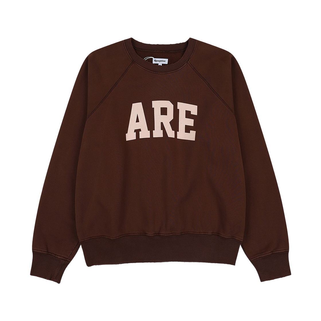 피어 리셉션 래글런 스웨트 레어 코튼 브러시 플리스 초코 브라운(PEER Reciption Raglan Sweat Rare Cotton Brush Fleece Choco Brown)