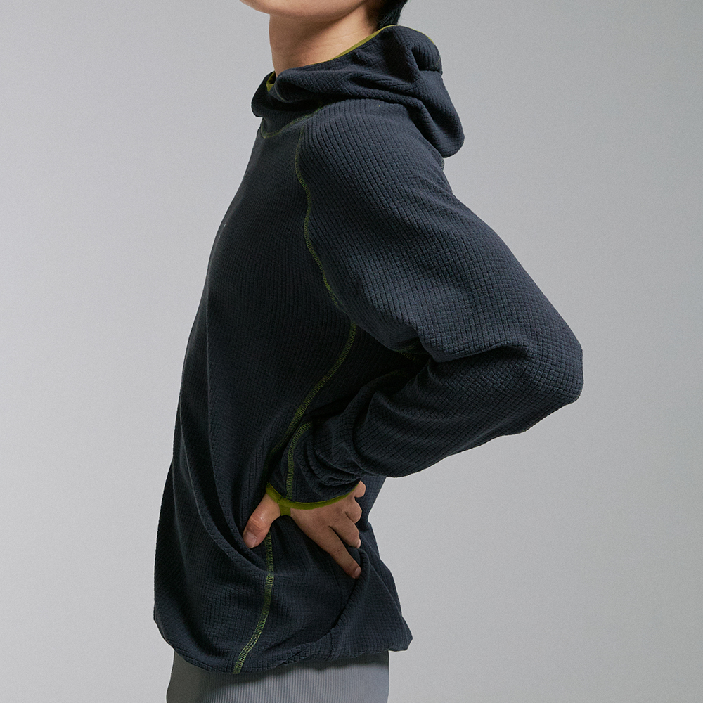 챕터엑스 그리드 텍스쳐 트레킹 후디 차콜(Chapter.X Grid Texture Trekking Hoodie Charcoal) - 6