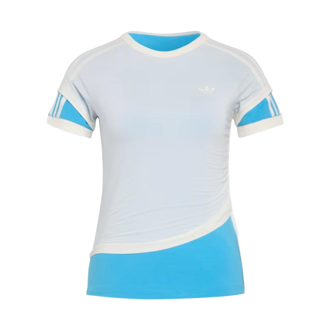 KW4527 (W) Adidas Double Layered Cali T-Shirt Off White App Sky Rush - KR Sizing