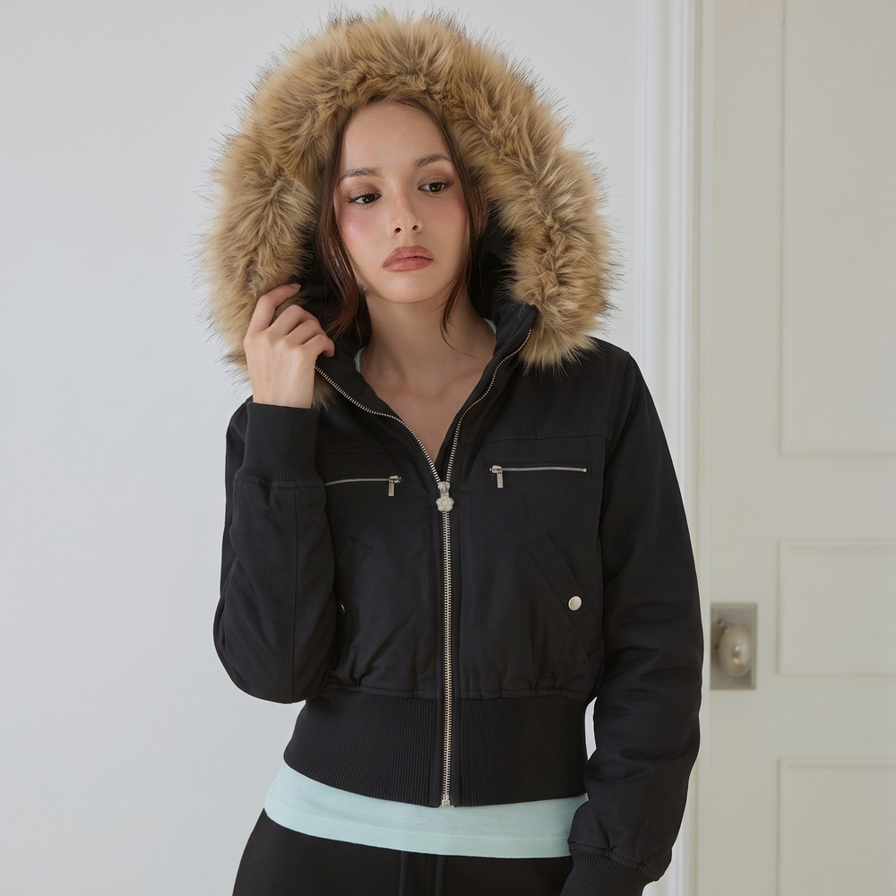 로제프란츠 퍼 트림 패디드 점퍼 [블랙](Rosefrantz Fur-Trimmed Padded Jumper [Black]) - 3