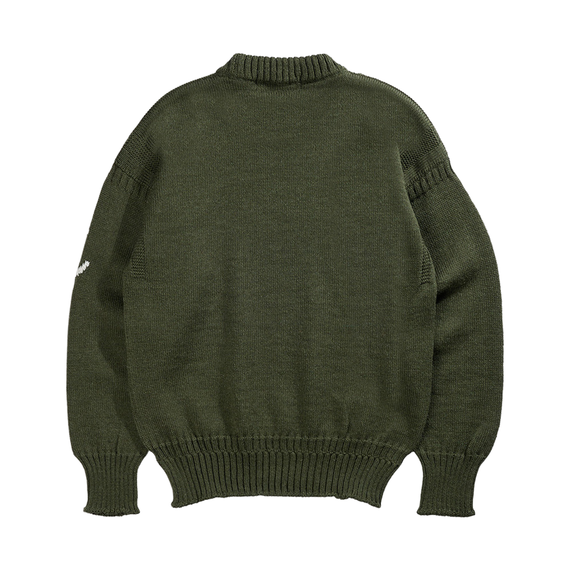 건지울른스 크루넥 홀가먼트 스웨터 아미(Guernsey Woollens Crewneck Wholegarment Sweater Army) - 2