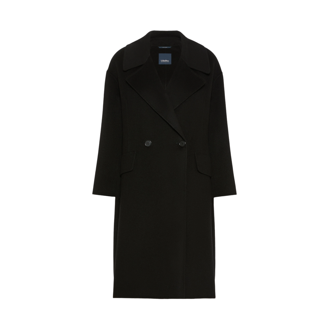 BRUNO-006 (W) S Max Mara Bruno Virgin Wool Coat Black