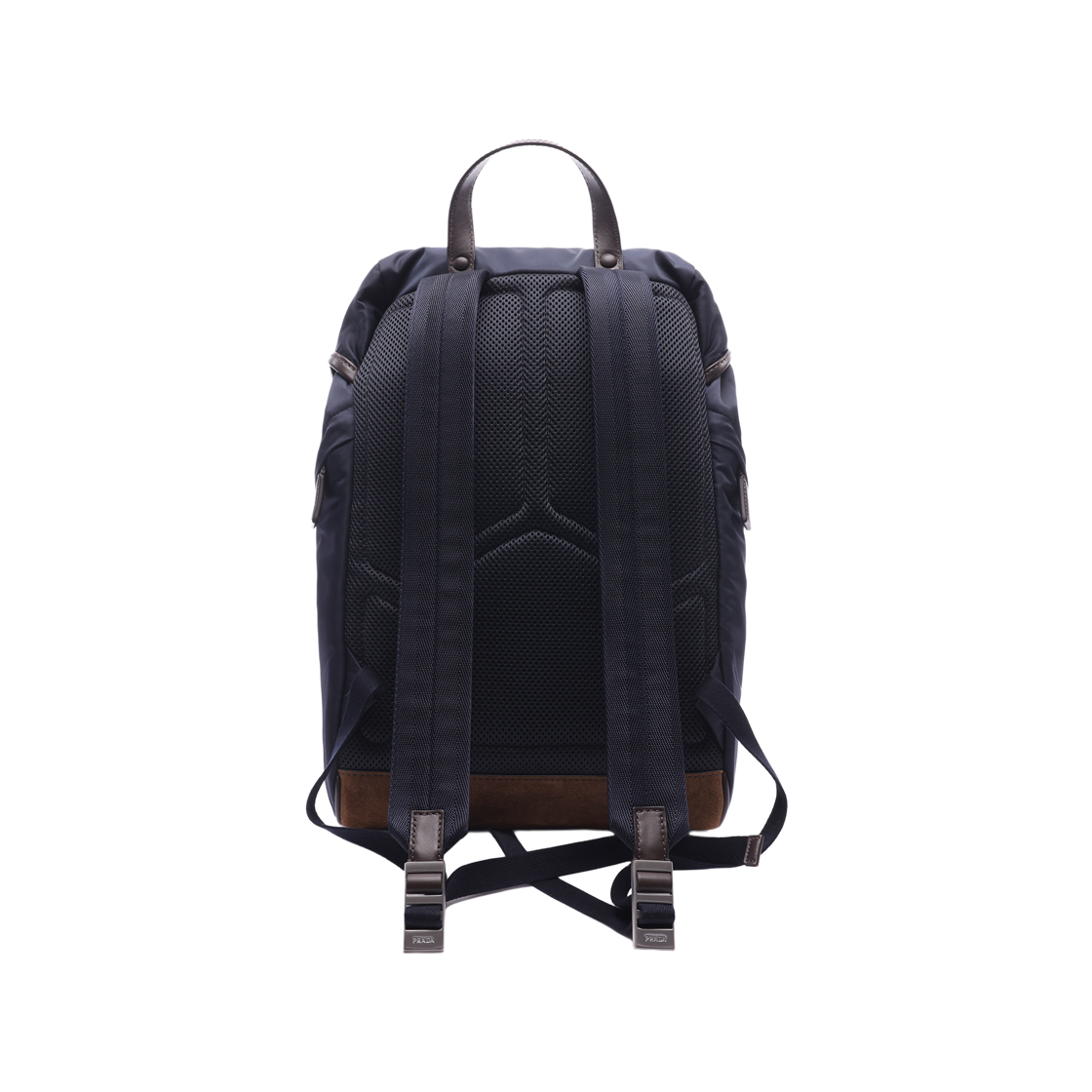 [15% 쿠폰] 프라다 리나일론 앤 레더 백팩 블루 커피([15% 쿠폰] Prada Re-Nylon and Leather Backpack Blue Coffee) - 4