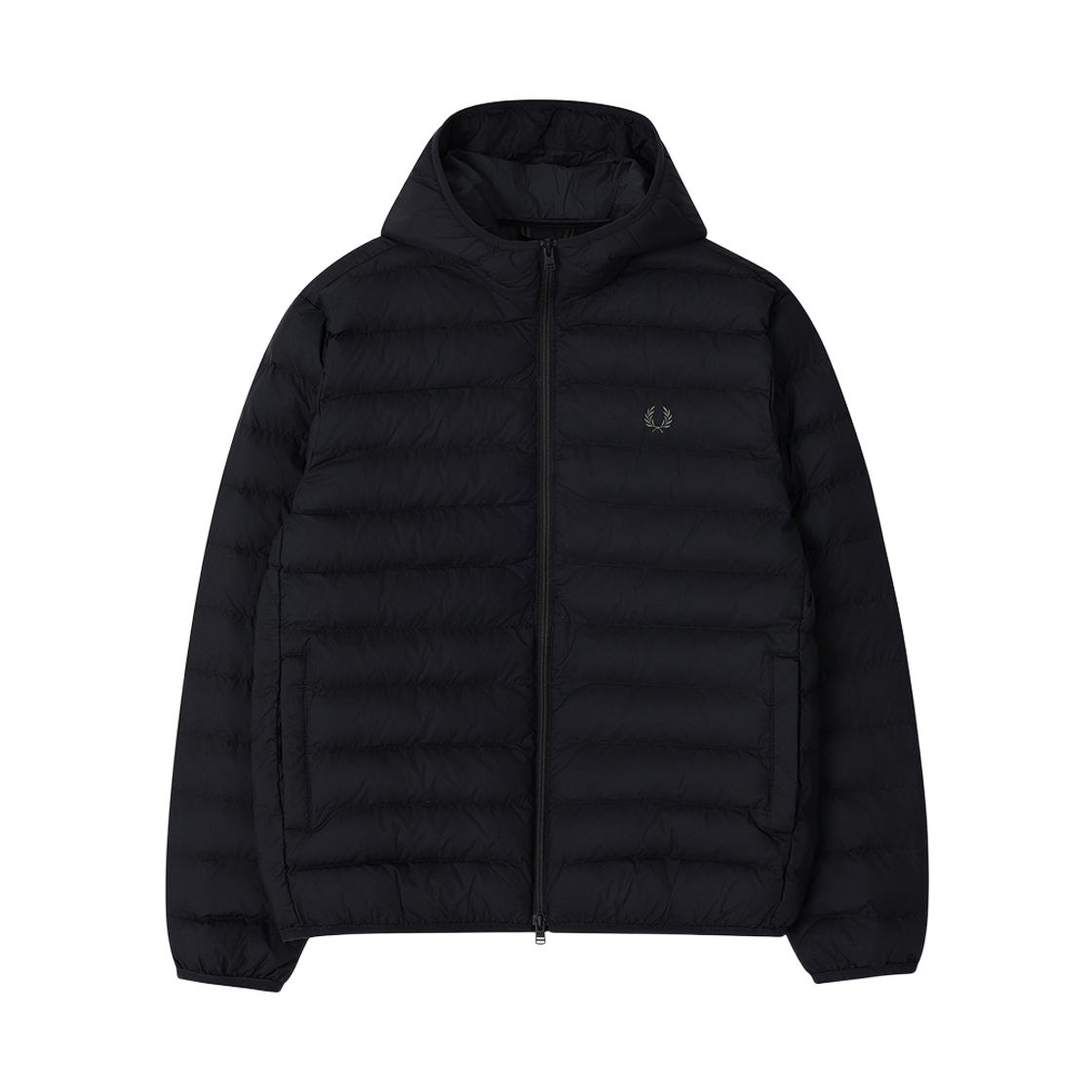 프레드페리 후드 인슐레이트 재킷 블랙(Fred Perry Hooded Insulated Jacket Black)
