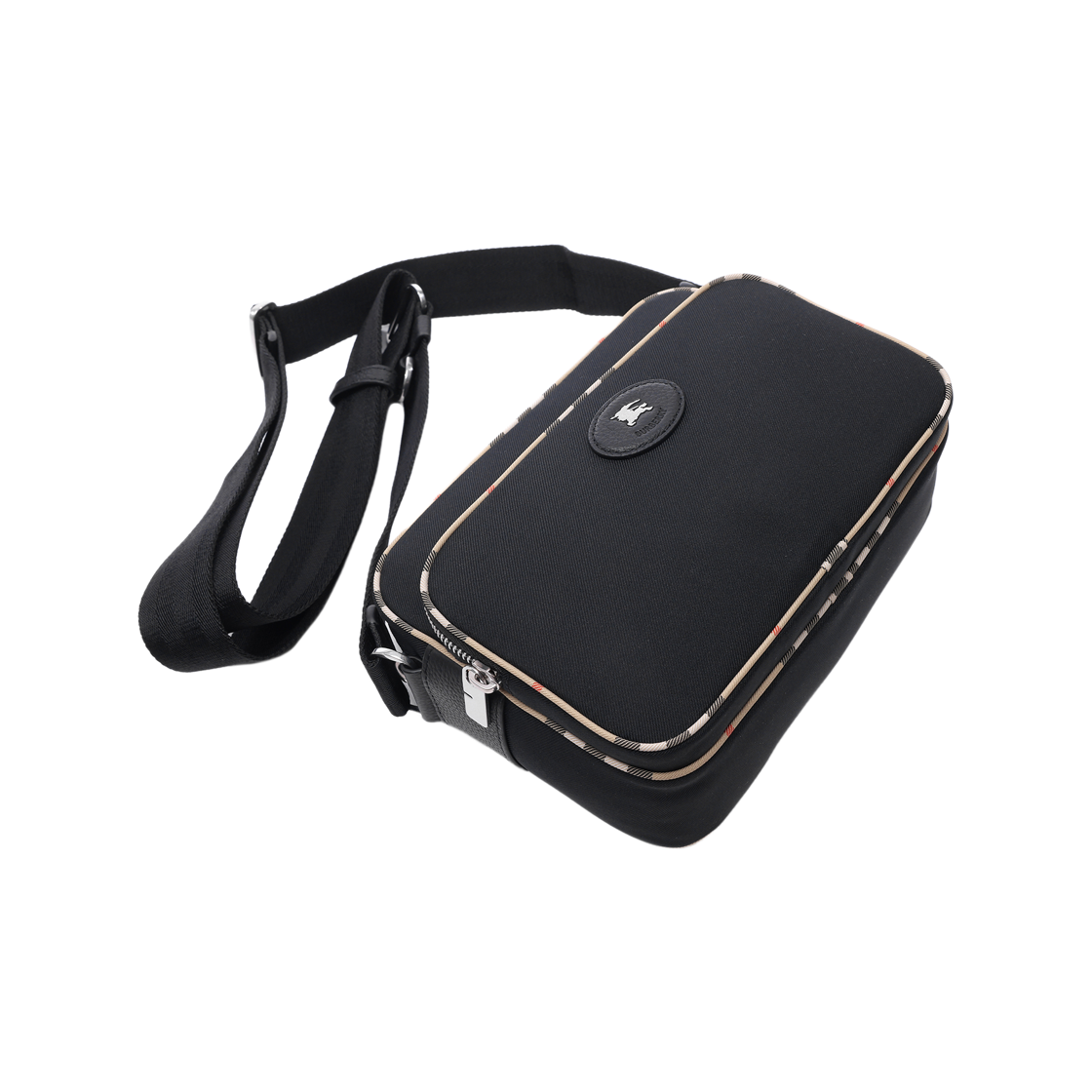 [15% 쿠폰] 버버리 체크 트림 크로스바디백 블랙([15% 쿠폰] Burberry Check Trim Crossbody Bag Black) - 5
