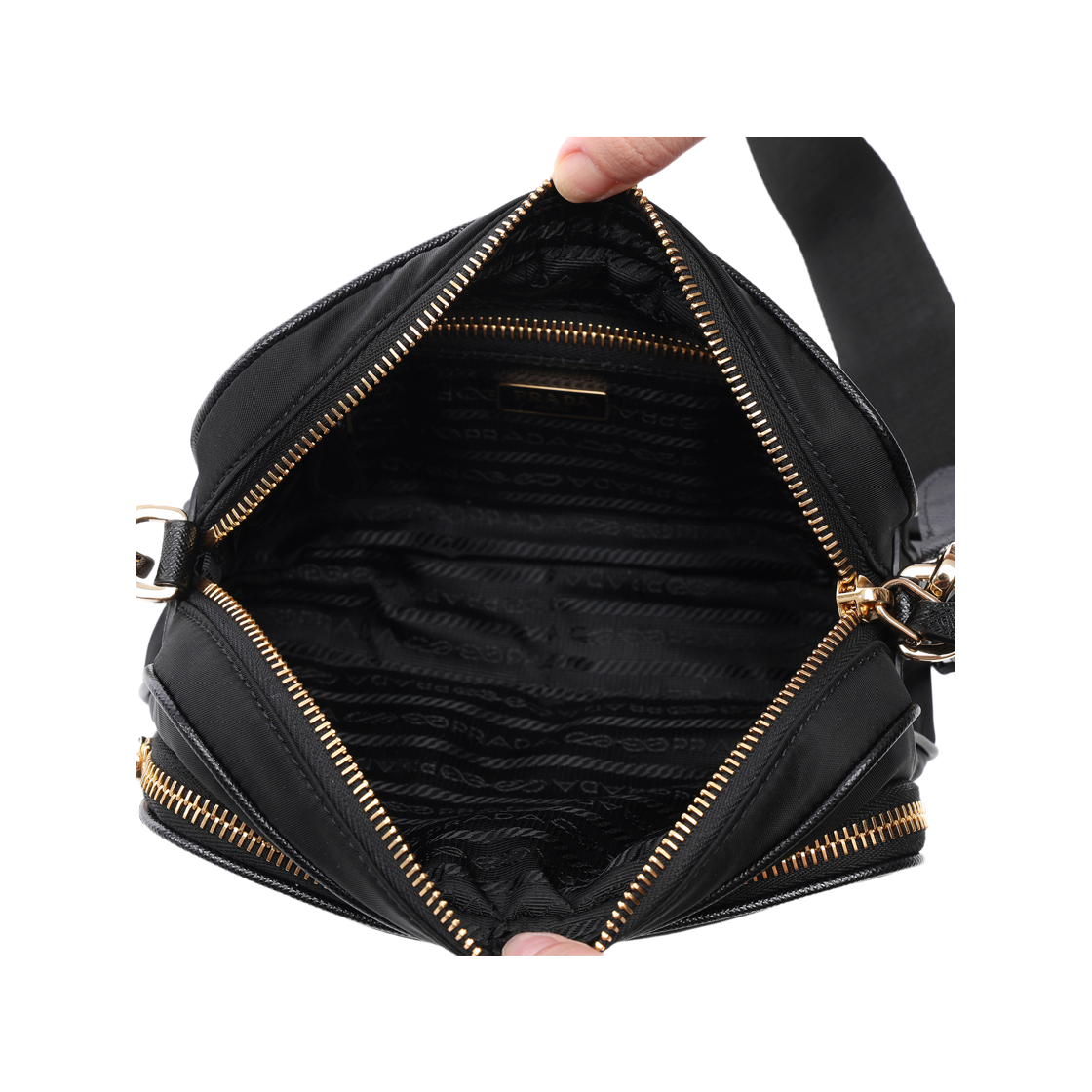 [15% 쿠폰] 프라다 리나일론 크로스바디백 블랙([15% 쿠폰] Prada Re-Nylon Crossbody Bag Black) - 6