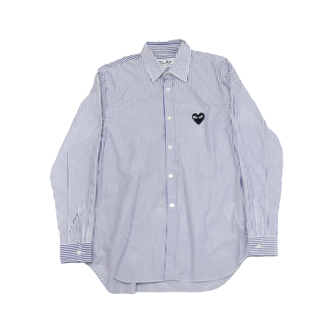 IT3MRK7V7WLS Comme des Garcons Black Heart Stripe Button Down Shirt