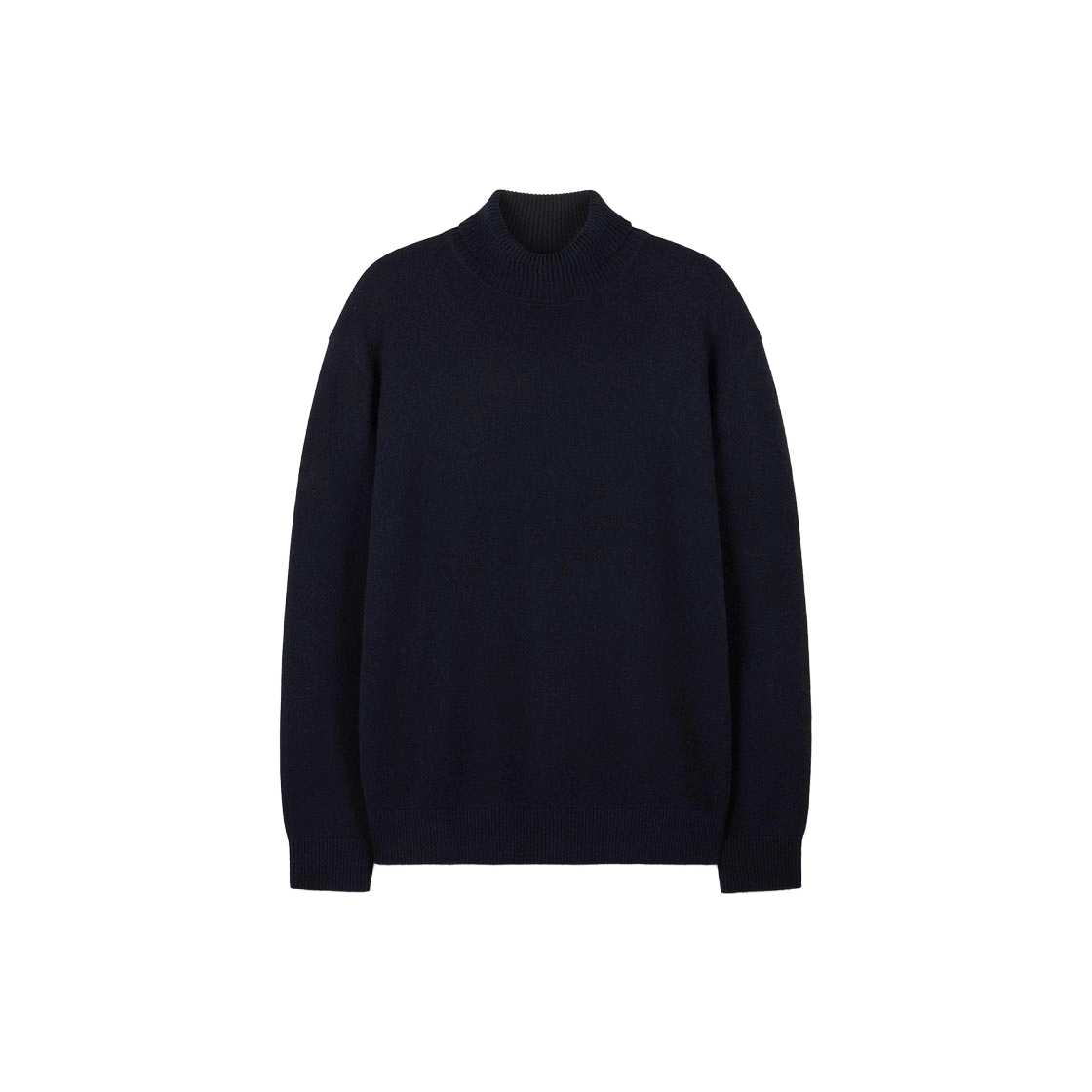 티엔지티 캐시미어 블렌디드 터틀넥 니트 탑 미드나이트 블랙(TNGT Cashmere Blended Turtleneck Knit Top Midnight Black)