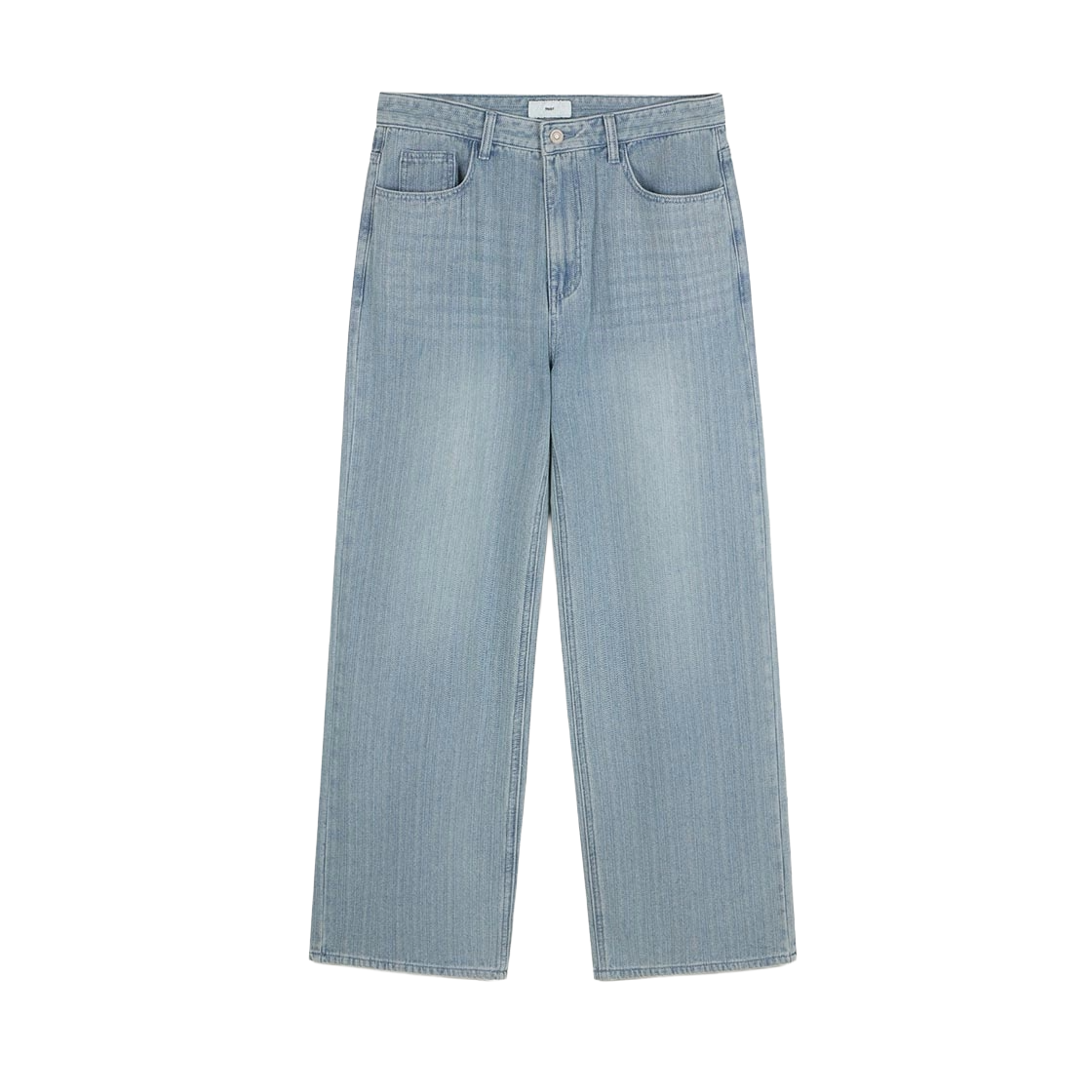 TNPA6F113B2 TNGT Textured Wide Denim Pants Washed Blue