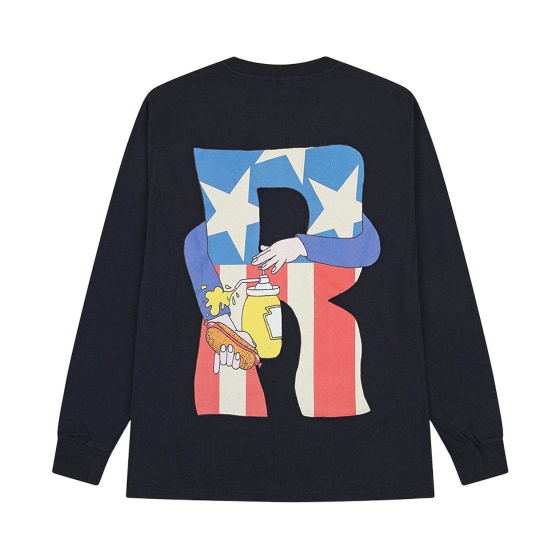 피어 리셉션 롱 슬리브 티 리츠 코튼 싱글 저지 다크 네이비(PEER Reciption LS Tee Ritz Cotton Single Jersey Dark Navy) - 2