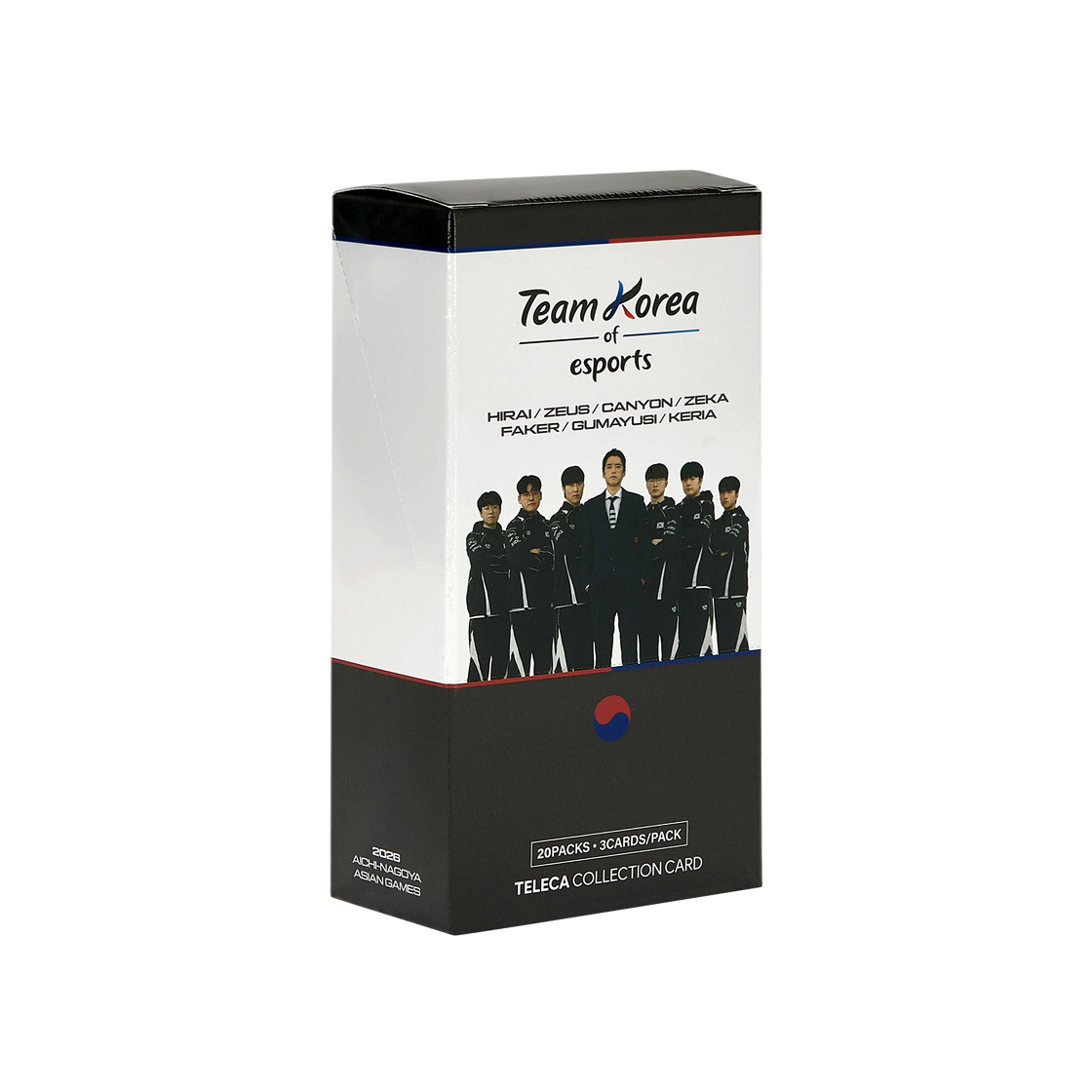 - TELECA Trading Card 2026 Asian Game LoL Team Korea Authentic Box (Pack of 20)