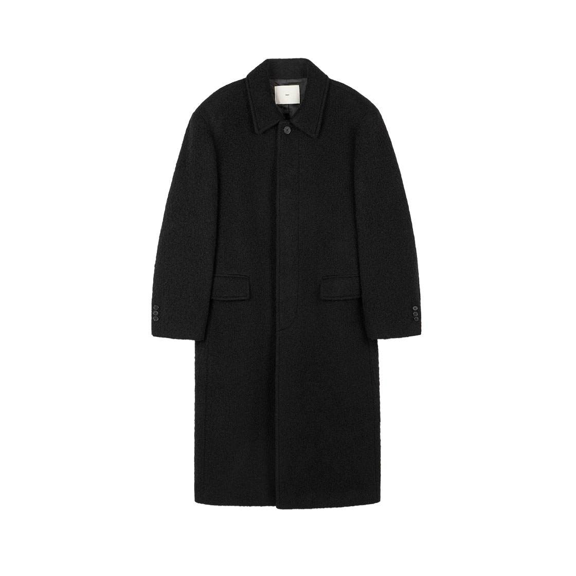 TNCO6F101BK TNGT Oversized Alpaca Mac Coat Black
