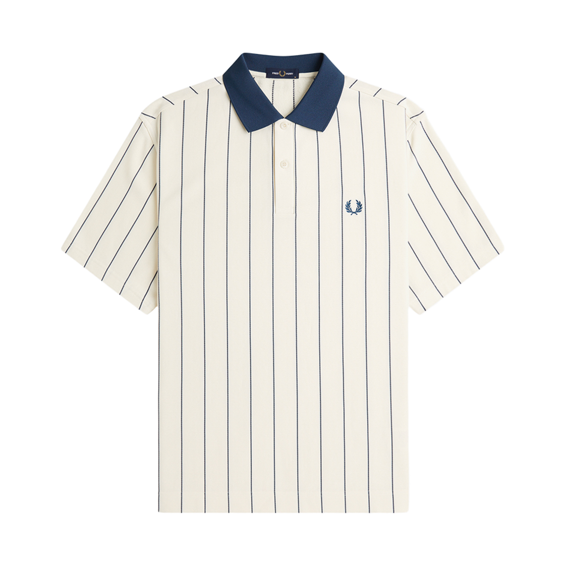 프레드페리 릴렉스드 스트라이프드 폴로 셔츠 에크루(Fred Perry Relaxed Striped Polo Shirt Ecru)