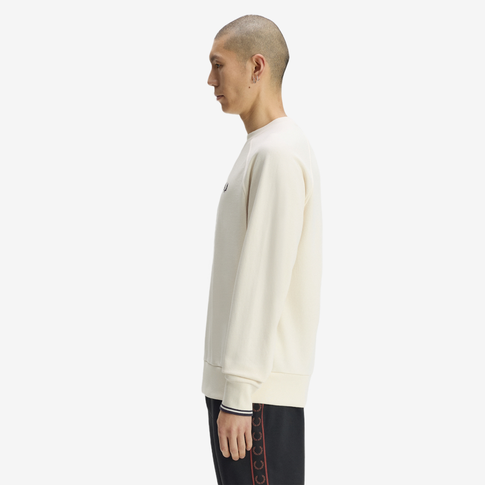 프레드페리 릴렉스드 팁드 크루넥 스웻셔츠 에크루(Fred Perry Relaxed Tipped Crewneck Sweatshirt Ecru) - 4