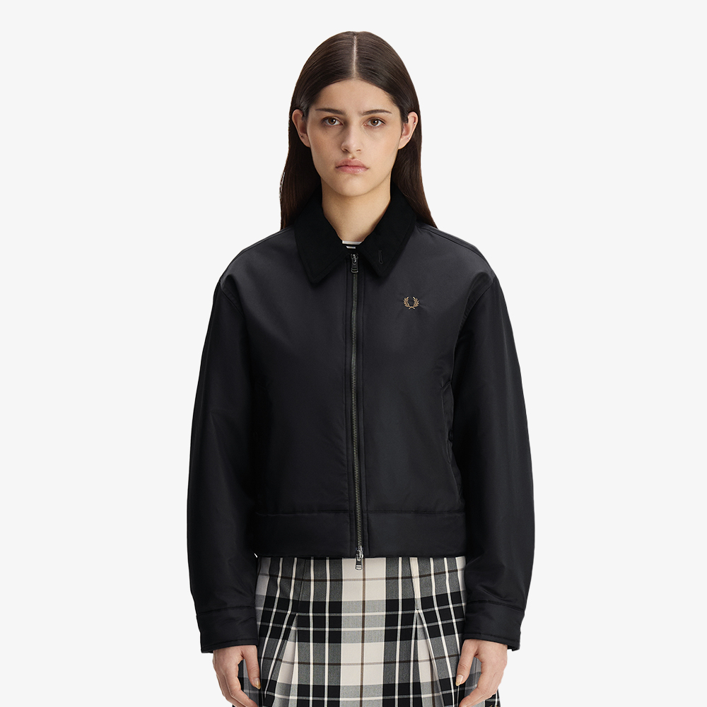 프레드페리 우먼즈 오버사이즈드 패디드 카반 재킷 블랙(Fred Perry Oversized Padded Caban Jacket Black) - 3