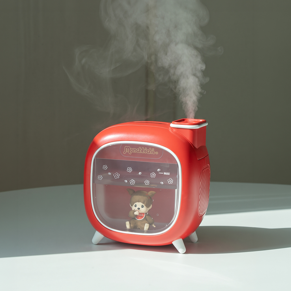 로이체 몬치치 피규어 LED 무드등 충전식 저소음 듀얼 초음파 가습기(Royche Monchhichi Figure LED Mood Light Rechargeable Low Noise Dual Ultrasonic Humidifier) - 4