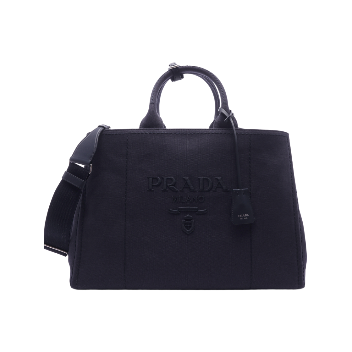 [15% 쿠폰] 프라다 캔버스 토트백 발틱 블루([15% 쿠폰] Prada Canvas Tote Bag Baltic Blue) - 2