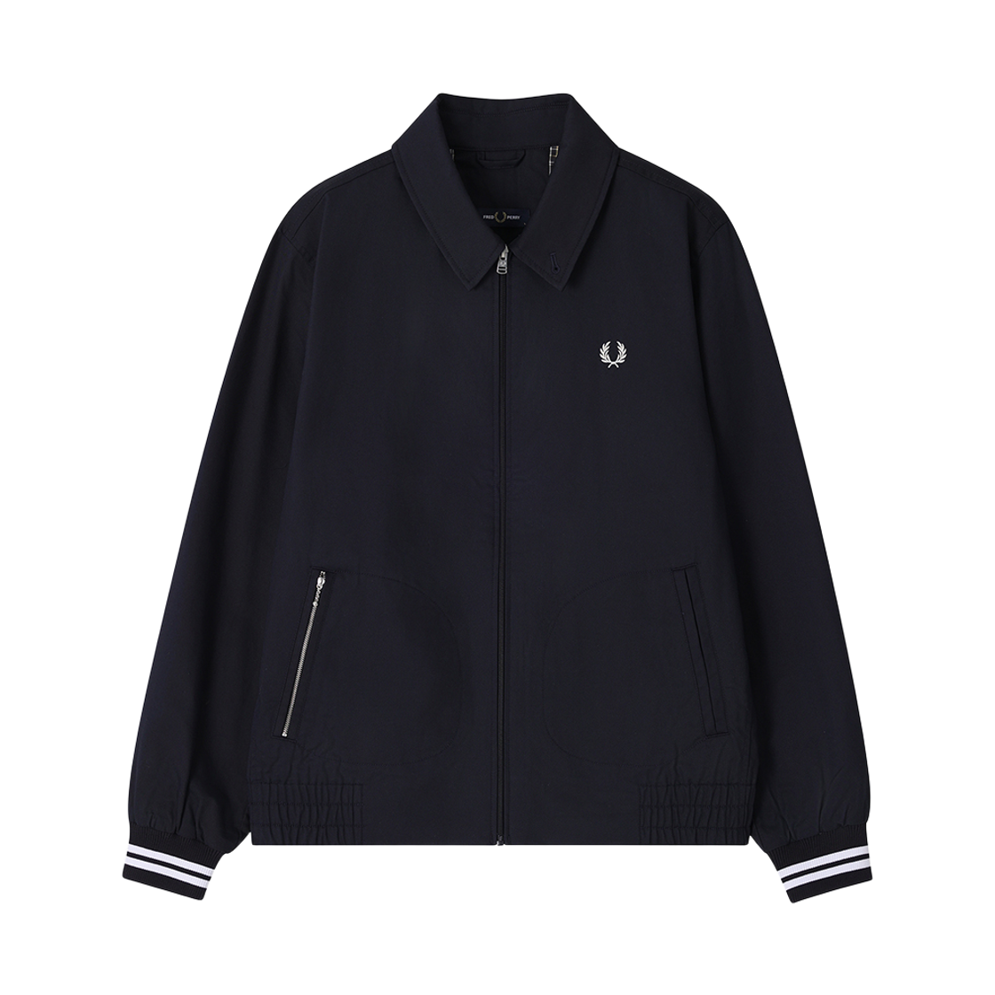프레드페리 칼라드 테니스 보머 재킷 네이비(Fred Perry Collared Tennis Bomber Jacket Navy/White) - 1