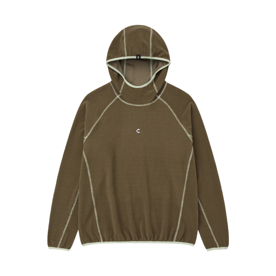 챕터엑스 그리드 텍스쳐 트레킹 후디 브라운(Chapter.X Grid Texture Trekking Hoodie Brown)